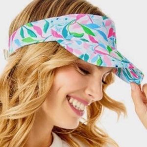 Lilly Pulitzer Adjustable Visor "It's a Match, Holding Court" - NWT